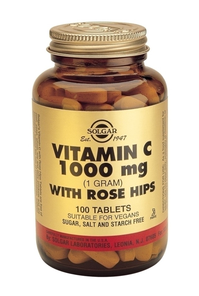 SOLGAR VIT C ROSE HIPS 1000MG TABS 100S