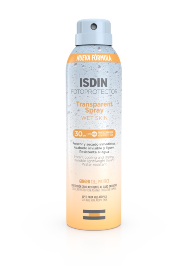 Isdin Fotoprotector Transparent Spray Wet Skin Αντηλιακό Σώματος SPF30