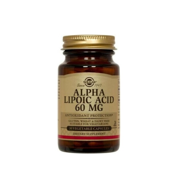 Solgar Alpha Lipoic Acid 60mg 30 φυτικές κάψουλες