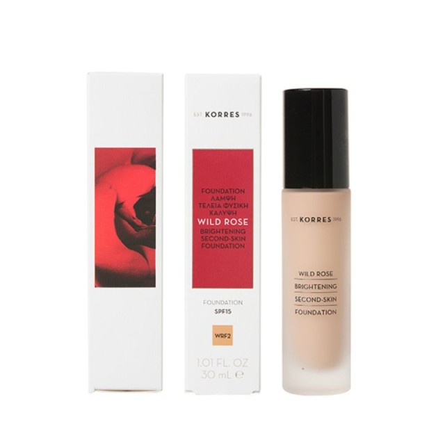 Korres Foundation Make Up Άγριο Τριαντάφυλλο SPF15 WRF2, 30ml