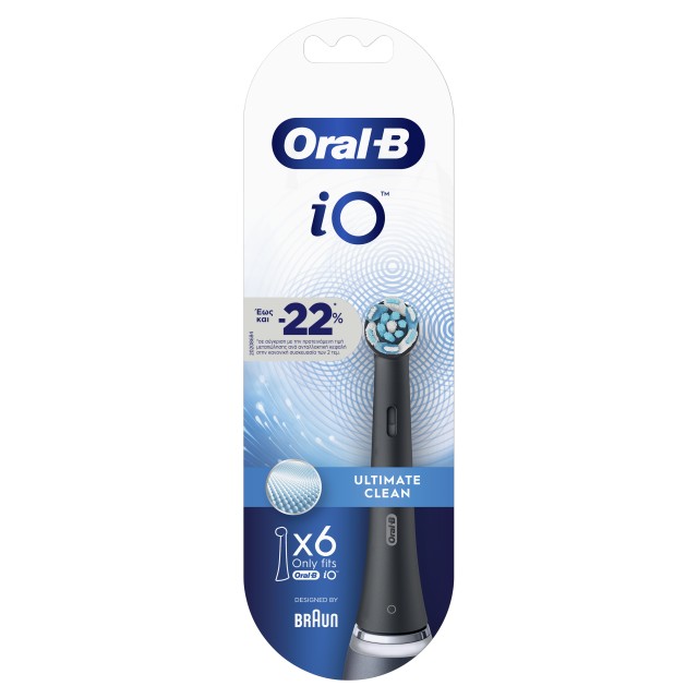 Oral-B iO Ultimate Clean Ανταλλακτικές Κεφαλές Ηλεκτρικής Οδοντόβουρτσας, 6 τμχ