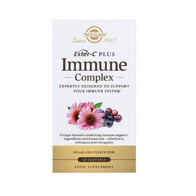 Solgar Ester-C Plus Immune Complex Συμπλήρωμα για την Ενίσχυση του Ανοσοποιητικού 60 μαλακές κάψουλες