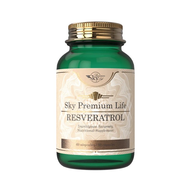 Sky Premium Life Resveratrol Συμπλήρωμα Διατροφής Ρεσβερατρόλης 60 Κάψουλες