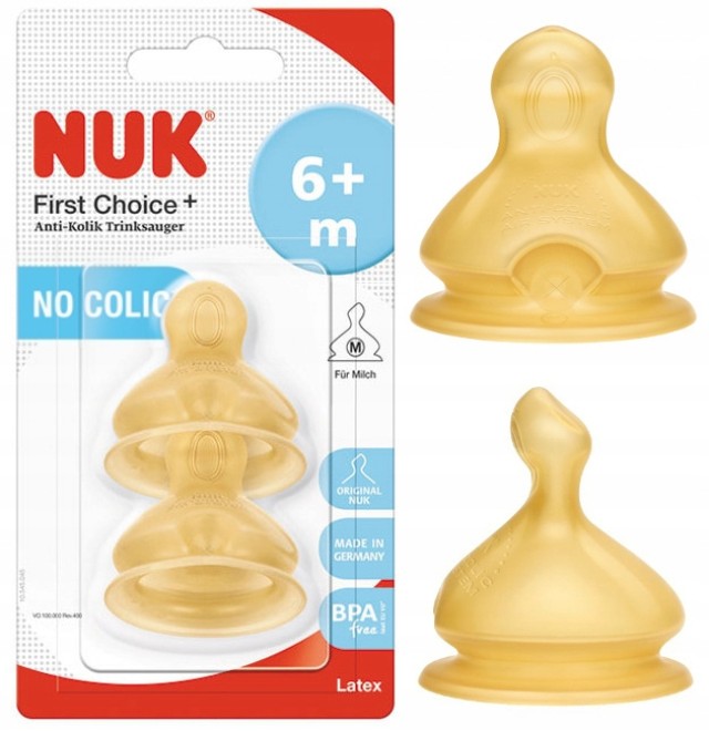 Nuk First Choice+ Θηλές από Καουτσούκ Μεσαίας Ροής 2τμχ