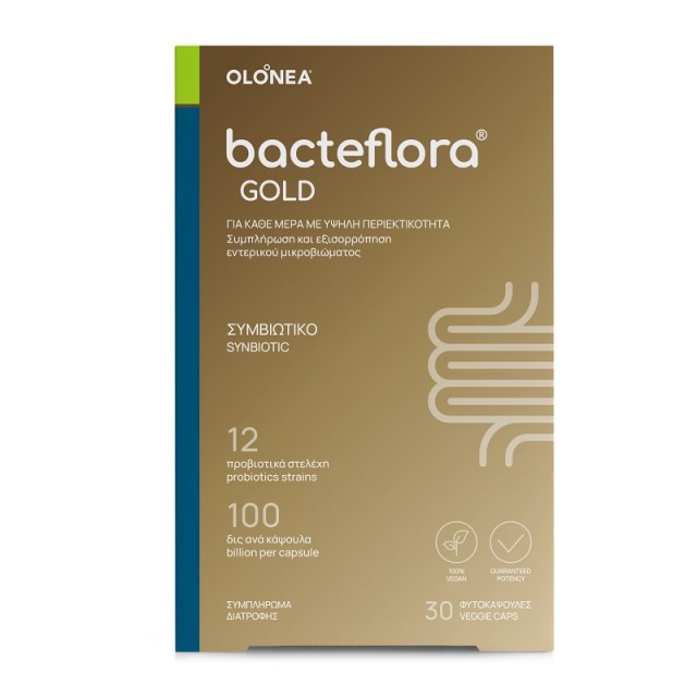 Olonea Bacteflora Gold με Προβιοτικά και Πρεβιοτικά Συμβιωτικό 30 φυτικές κάψουλες