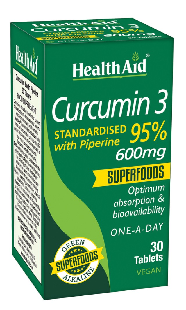 Health Aid Curcumin 3 600mg, Αντιοξειδωτικό 30 tabs