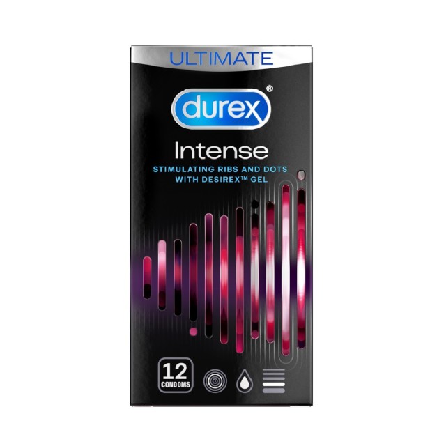 Durex Προφυλακτικά Intense με Ραβδώσεις 12τμχ