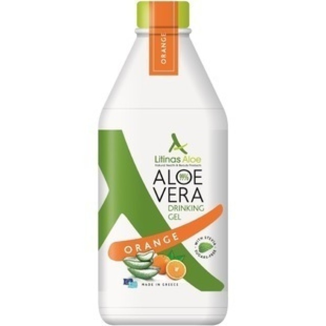 Litinas Aloe Vera Πόσιμο Gel Γεύση Πορτοκάλι 1000ml