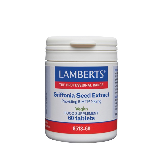 Lamberts Griffonia Seed Extract 100mg 5 HTP για την Ρύθμιση της Σεροτονίνης 60 Ταμπλέτες