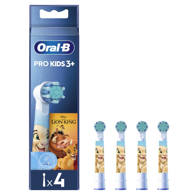 Oral-B Kids Lion King Ανταλλακτικές Κεφαλές Παιδικής Ηλεκτρικής Οδοντόβουρτσας 4 τμχ