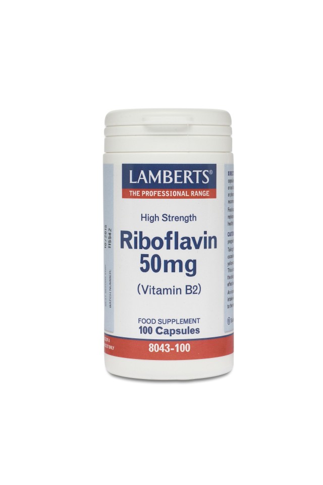 LAMBERTS B-2 50MG 100CAPS RIBOFLAVIN