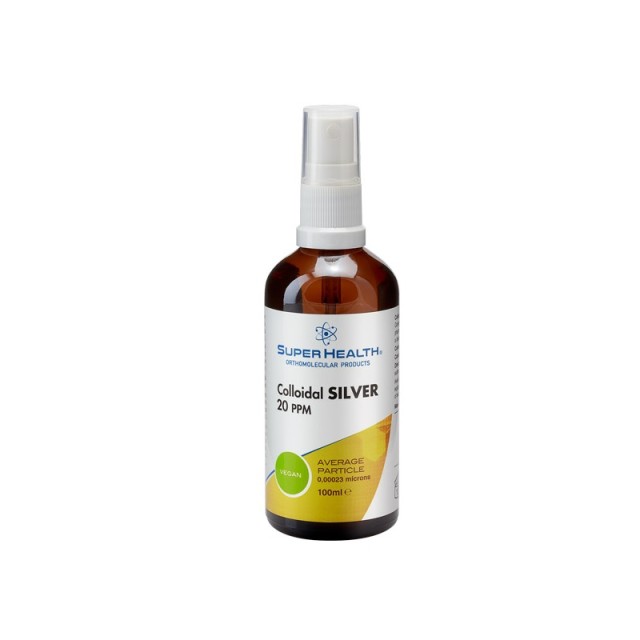 Super Health Colloidal Silver Spray Φυσικό Αντισηπτικό 20ppm 100ml