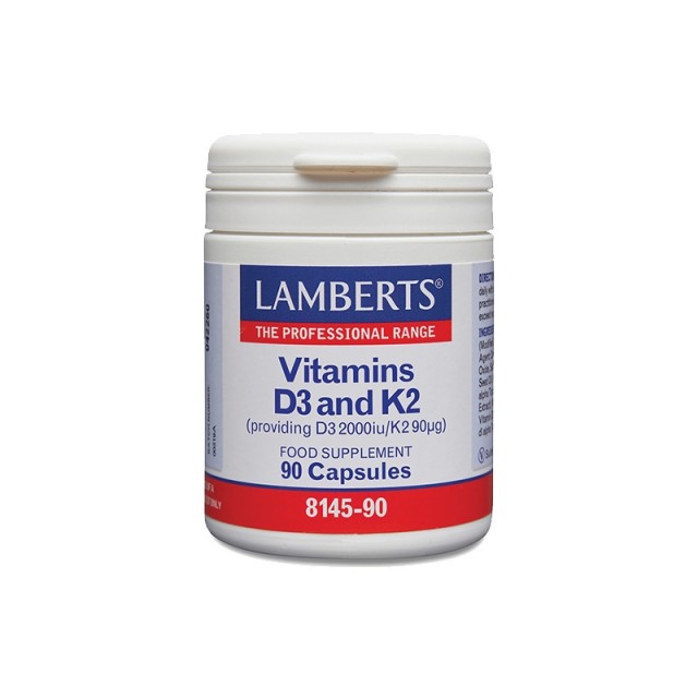 Lamberts Vitamins D3 2000iu & K2 90μg 90 κάψουλες