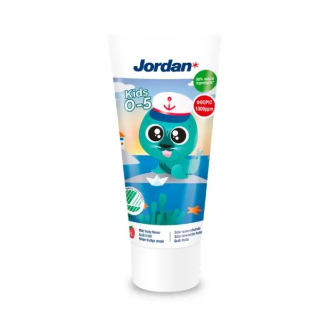 Jordan Kids Toothpaste 1000 PPM Παιδική Οδοντόκρεμα 0-5 Ετών 50ml