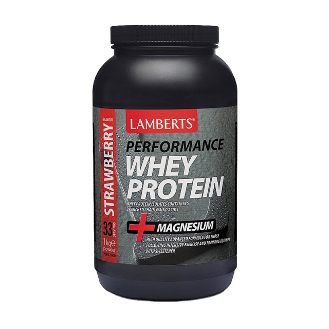 Lamberts Performance Whey Protein με Γεύση Φράουλα 1000gr