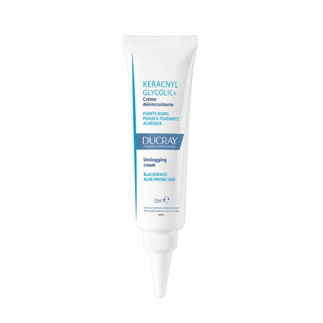 Ducray Keracnyl Glycolic+ Kρέμα Προσώπου για Δέρμα με Τάση Ακμής Σπυράκια & Μαύρα Στίγματα 30ml