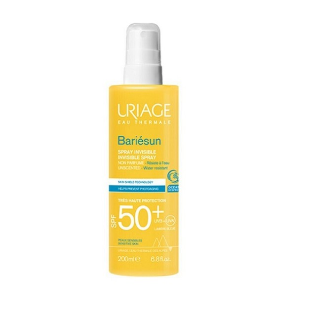 Uriage Bariesun Invisible Spray Spf50+ Αντηλιακό Spray Χωρίς Άρωμα 200ml