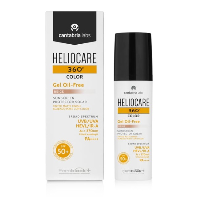 HelioCare 360 Color Gel Oil Free Beige SPF50+ Αντηλιακό Προσώπου με Χρώμα 50ml