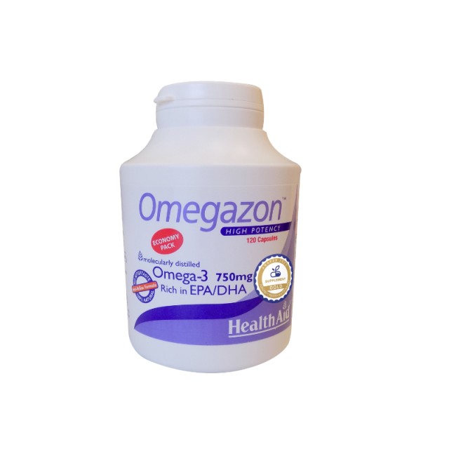 Health Aid Omegazon 750mg Συμπλήρωμα Διατροφής Ιχθυελαίου 120 κάψουλες