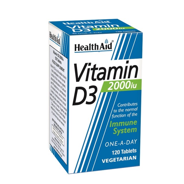 Health Aid Vitamin D3 2000iu 120 φυτικές κάψουλες