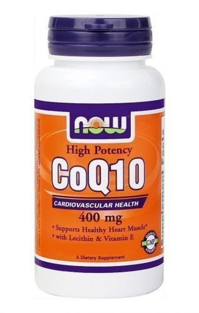 Now Co Q10 400 mg, w/ Vitamin E + Lecithin 30 softgels