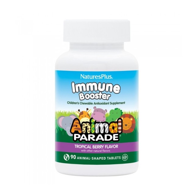 Natures Plus Animal Parade Kids Immune Booster 90 μασώμενες ταμπλέτες