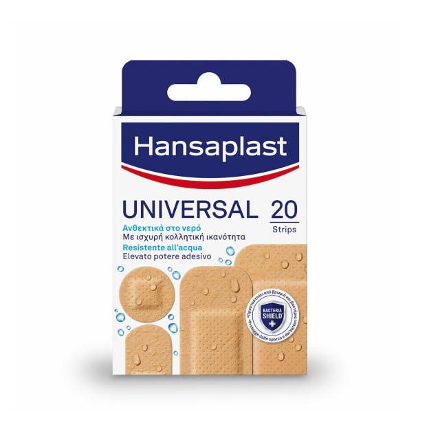 Hansaplast Αδιάβροχα Αυτοκόλλητα Επιθέματα Universal Different Shapes 20τμχ