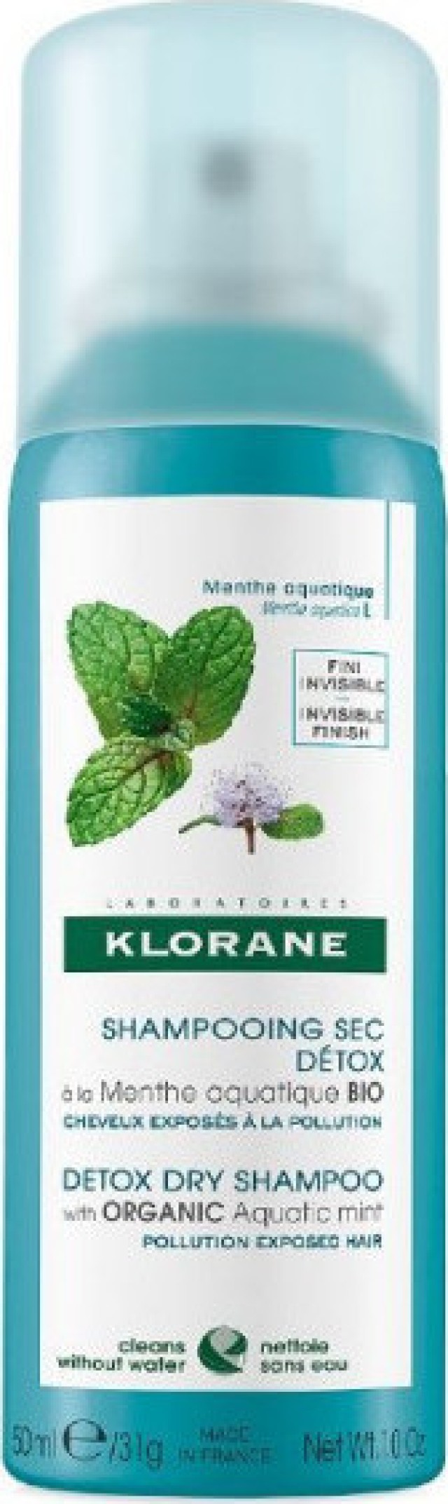 Klorane Ξηρό Σαμπουάν Anti-Polution Detox με Υδάτινη Μέντα 50ml