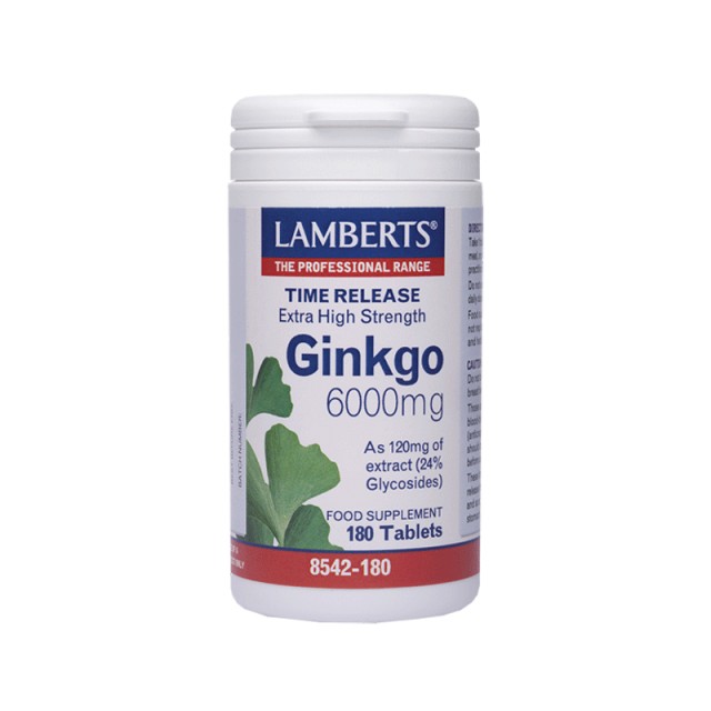 Lamberts Ginkgo 6000mg 180 ταμπλέτες