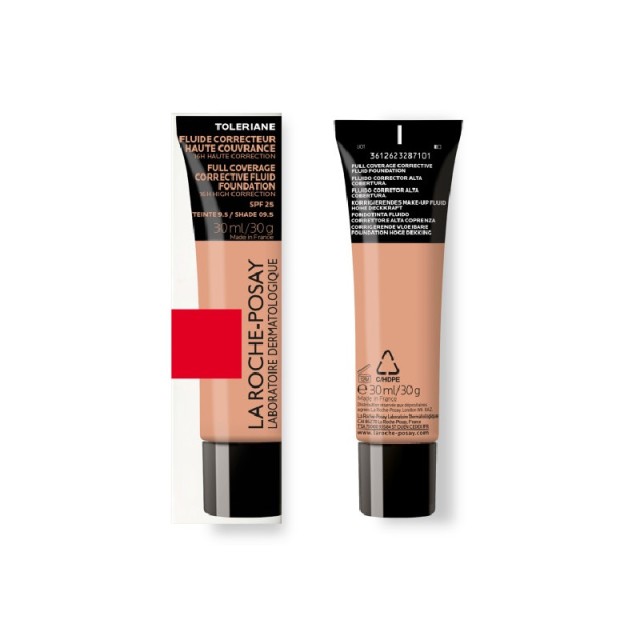 La Roche-Posay Toleriane Full Coverage Corrective Fluid Foundation No.9,5 για Άμεση & Πολύ Υψηλή Κάλυψη 30ml