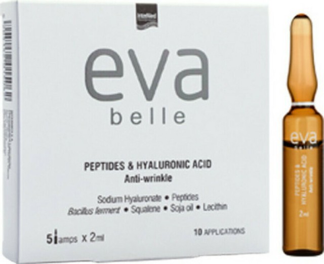 Intermed Eva Belle Peptides & Hyaluronic Acid Αμπούλες με Αντιρυτιδική Δράση για την Περιοχή των Ματιών 5 x 2 ml