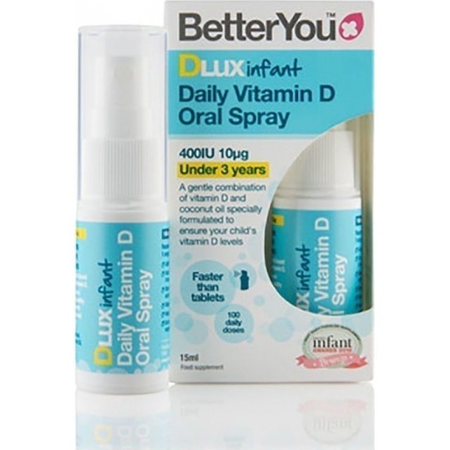 BetterYou Dlux infant 400 IU spray D3 15ml 100 Ψεκασμοί  6m - 3 ετών