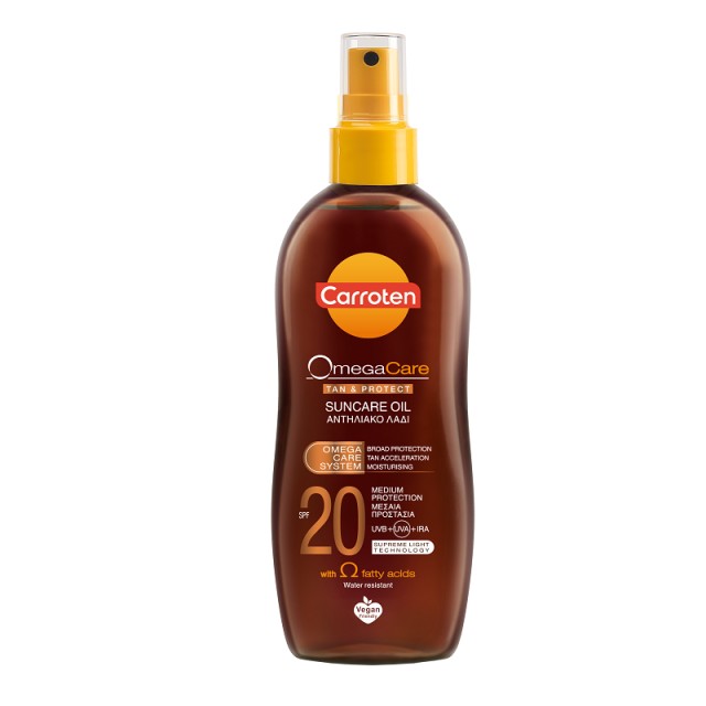 Carroten Αντηλιακό Λάδι Μαυρίσματος Omega Care Spray SPF20 150ml