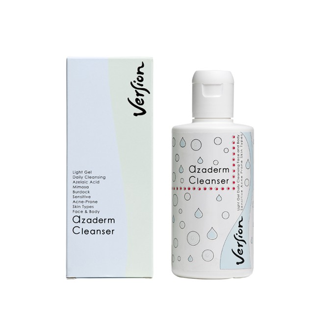 Version Azaderm Cleanser Καθαριστικό Gel Προσώπου & Σώματος 200ml