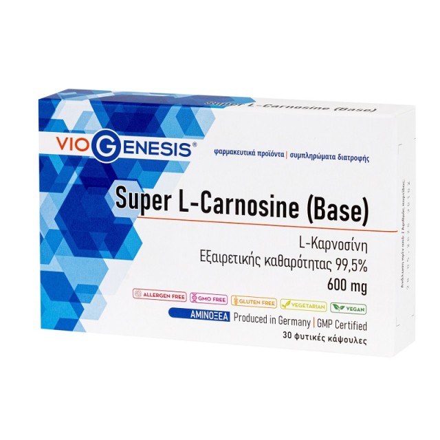 VioGenesis Super L-Carnosine 600mg 30 φυτικές κάψουλες