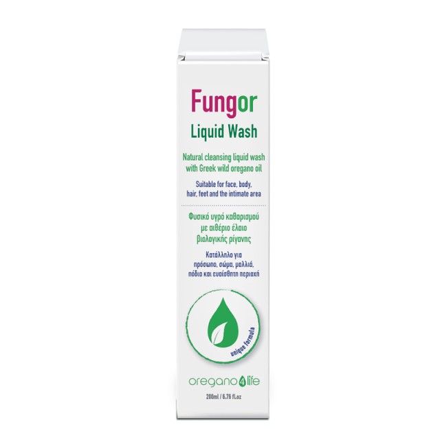 Oregano4Life Fungor Liquid Wash Φυσικό Υγρό Καθαρισμού με Αιθέριο Έλαιο Βιολογικής Ρίγανης 200ml