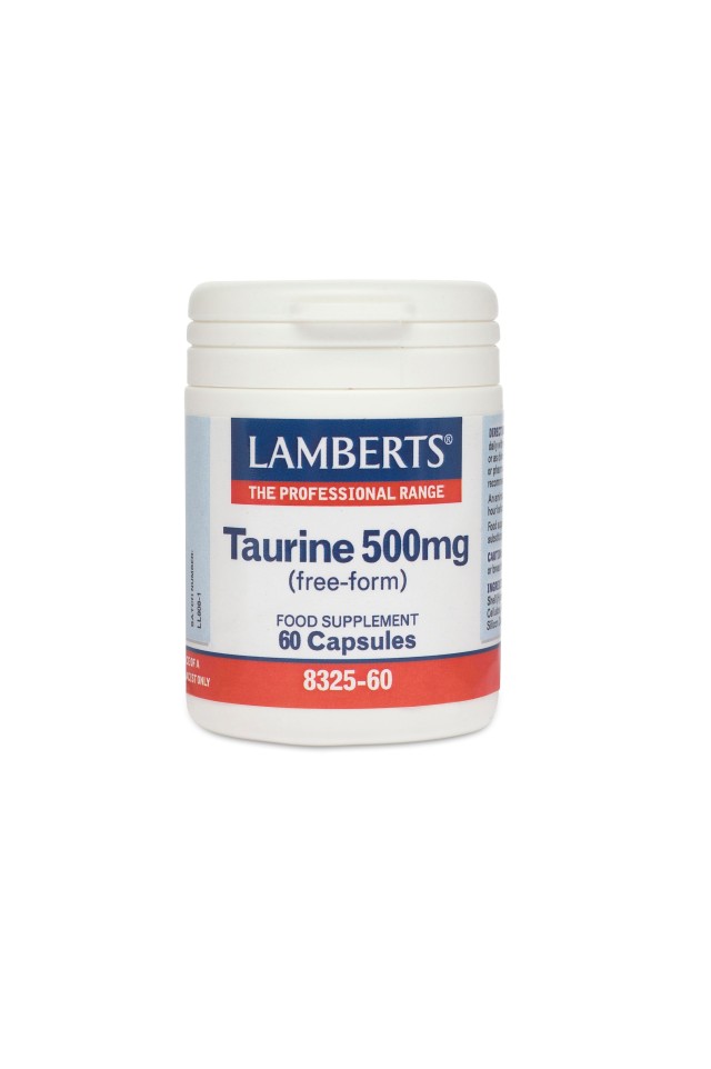 LAMBERTS TAURINE 500MG 60CAPS