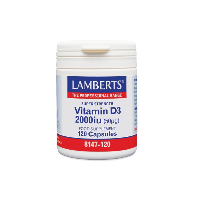 Lamberts Vitamin D3 2000iu Συμπλήρωμα Διατροφής Βιταμίνης D, 120 Caps