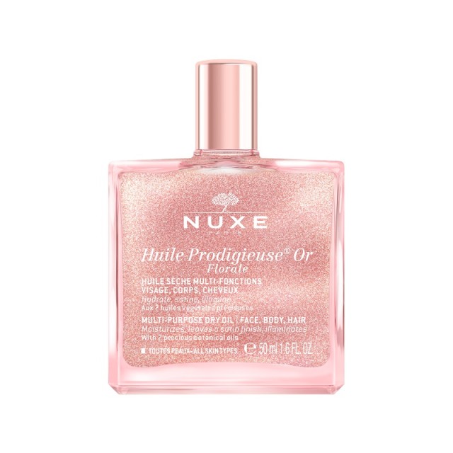 Nuxe Huile Prodigieuse Floral OR Ιριδίζον Ροζ - Χρυσό Ξηρό Λάδι για Πρόσωπο - Σώμα & Μαλλιά 50ml