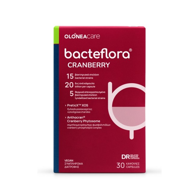 Olonea Bacteflora Cranberry Συμπλήρωμα Διατροφής για το Ουροποιητικό Σύστημα 30 φυτικές κάψουλες