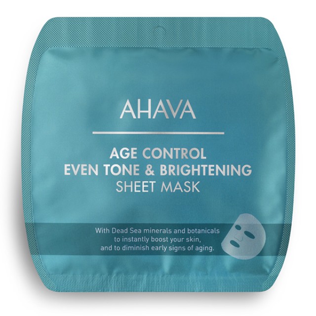 Ahava Age Control Even Tone & Brightening Sheet Mask 17gr