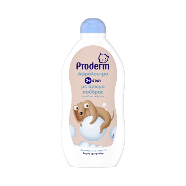 Proderm Kids Αφρολουτρο 3+ Ετων Με Αρωμα Πουδρας 500ml