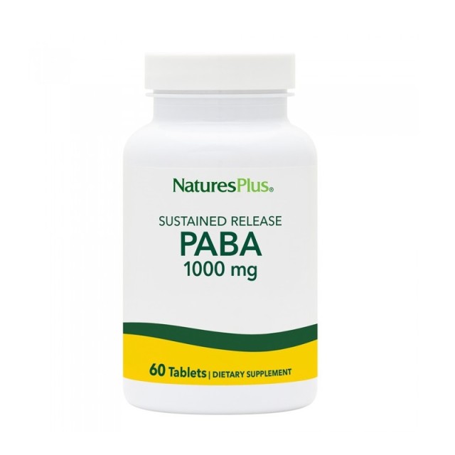 Natures Plus Paba 1000mg Sustained Release 60 ταμπλέτες