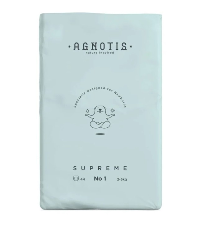 Agnotis Supreme Βρεφικές Πάνες No 1 (2-5 kg) 44τμx