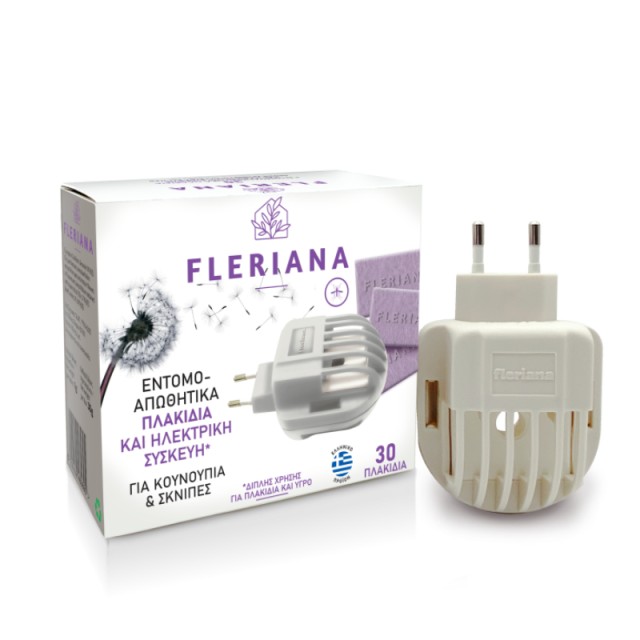 Power Health Fleriana Εντομοαπωθητικά Πλακίδια και Ηλεκτρική Συσκευή για Κουνούπια και Σκνίπες 30 πλακίδια