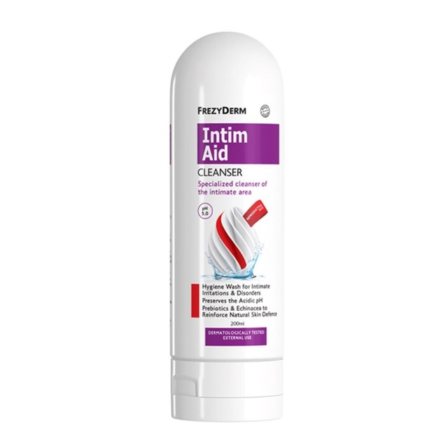 Frezyderm Intim Aid Cleanser pH5.0 Καθαριστικό Ευαίσθητης Περιοχής χωρίς Σαπούνι 200ml