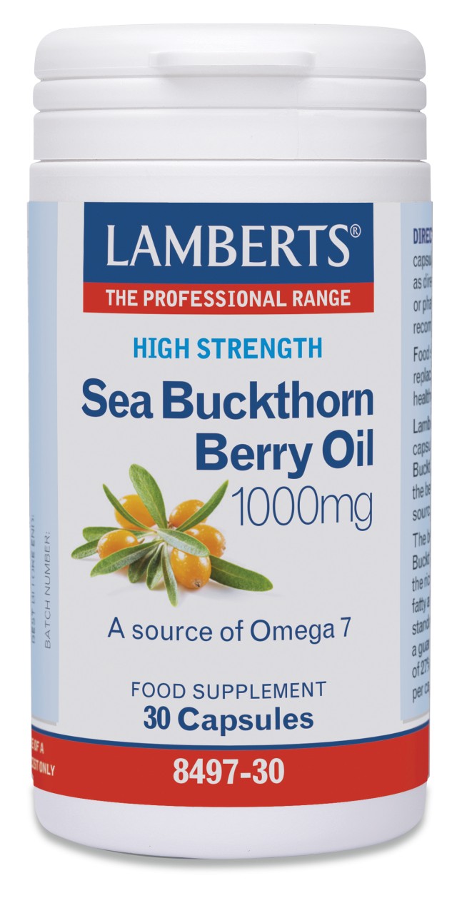 Lamberts Sea Buckthorn Berry Oil, Ιπποφαές, Πολυβιταμινούχο Συμπλήρωμα 1000mg 30caps