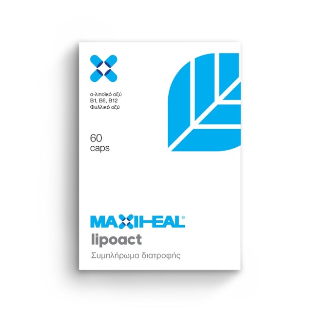 MaxiHeal LipoAct Α-λιποϊκό Οξύ & B-complex 600mg 60 κάψουλες