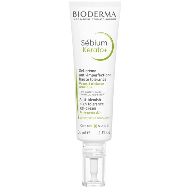 Bioderma Sebium Kerato+ Gel Κρέμα Προσώπου Ημέρας για Λιπαρές/Μικτές Επιδερμίδες κατά των Ατελειών & της Ακμής 30ml