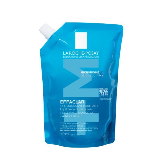 La Roche-Posay Effaclar Purifying Foaming Gel Refill Καθαρισμός για το Λιπαρό Δέρμα με Τάση Ακμής 400ml